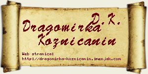 Dragomirka Kozničanin vizit kartica